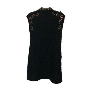 Sanchita Vintage Looking Black Dress with beading Bee Tag #4148